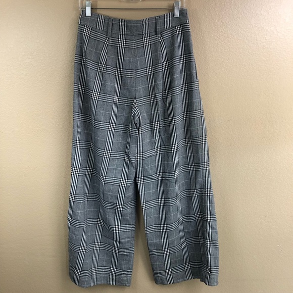 Madewell wide leg pleated high waisted plaid pants. - Picture 8 of 10